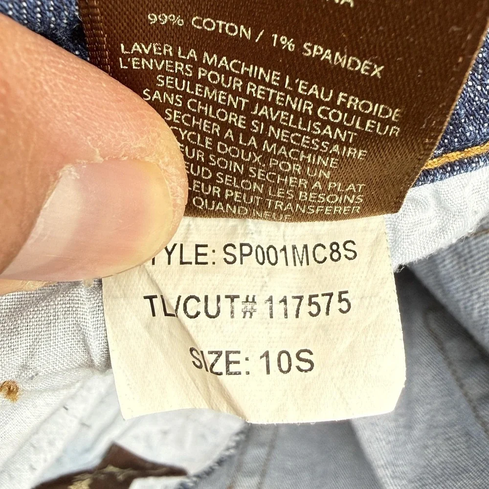 KUT From The Kloth Straight Leg Jeans Womens 10S Blue‎ Mid Rise Stretch Denim